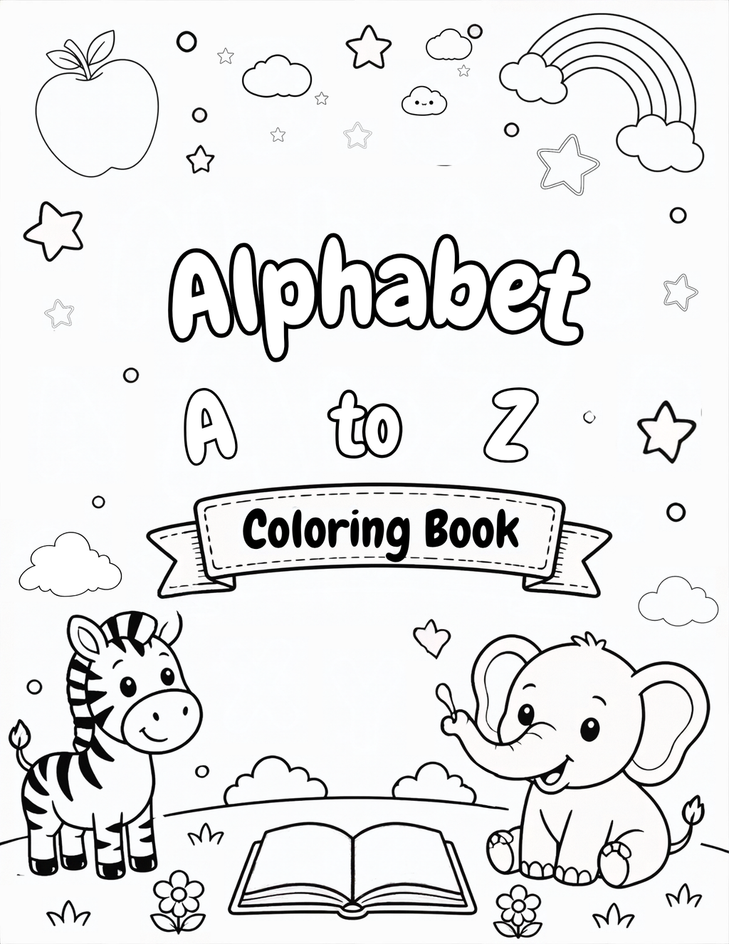 Printable A to Z Alphabet Coloring Book – Tracing & Coloring Pages for Toddlers