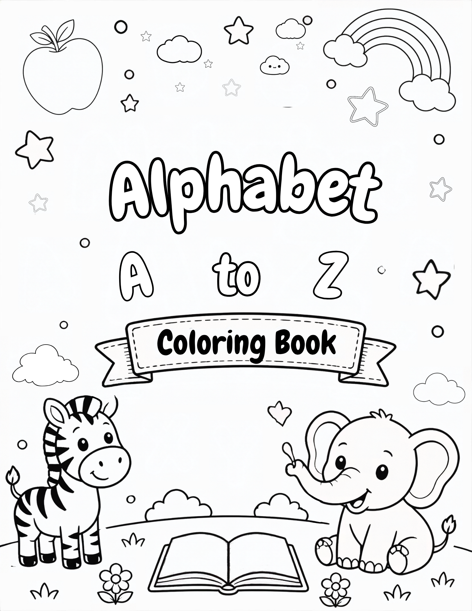 Printable A to Z Alphabet Coloring Book – Tracing & Coloring Pages for Toddlers