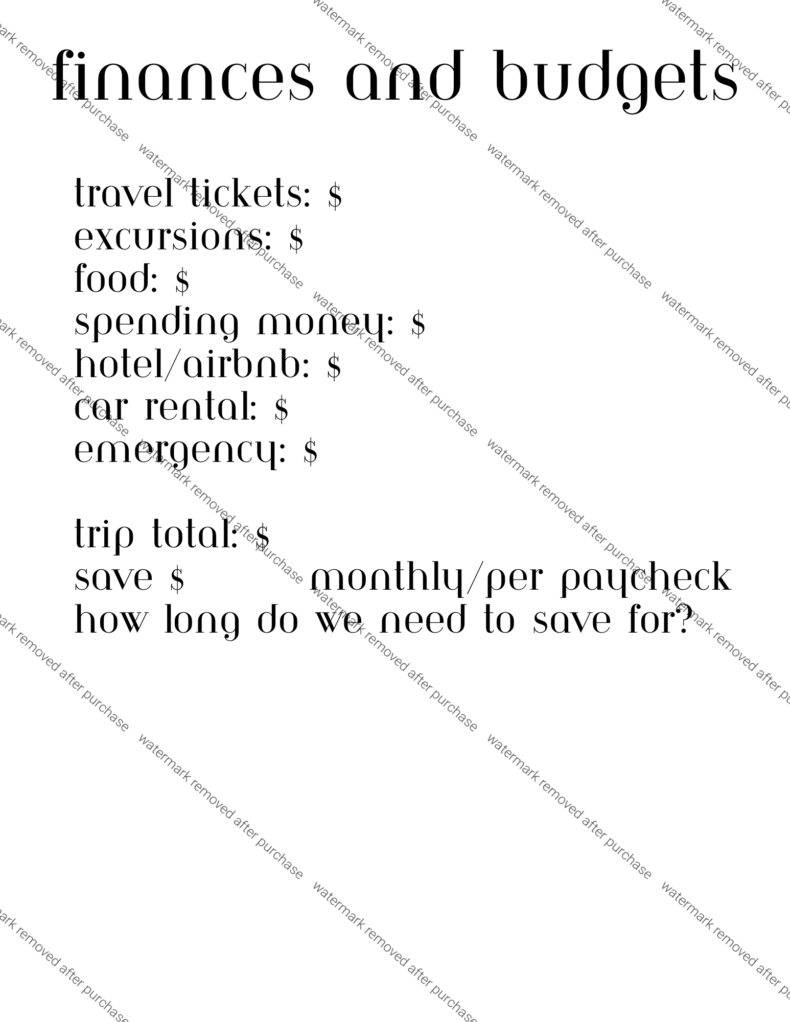 Printable Travel Planner – Budget, Itinerary & Packing Checklist for Families