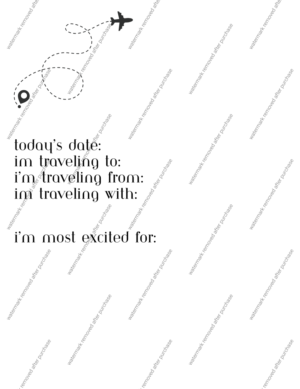 Printable Kids Travel Journal – Road Trip Activity Pages for Children