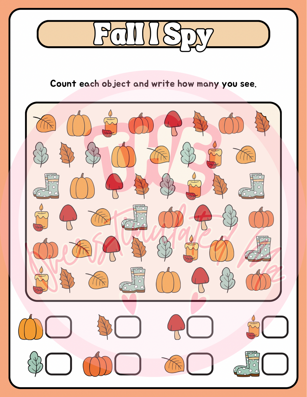 Fall activity sheets for kids